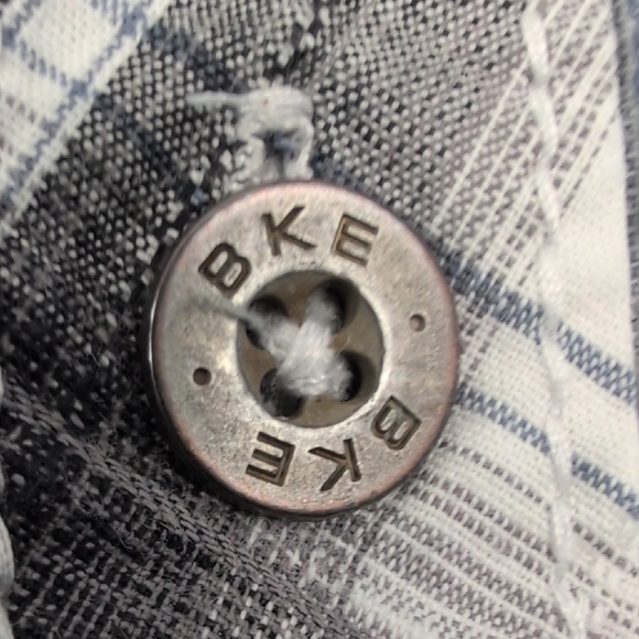 Men’s BKE Blue & White Striped Cotton Denim Shirt Size XL​ - Picture 9 of 12